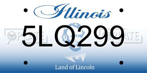 5LQ299 Illinois License Plate