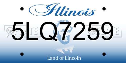 5LQ7259 Illinois License Plate