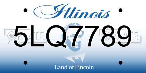 5LQ7789 Illinois License Plate