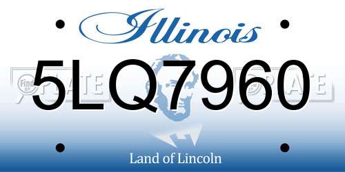 5LQ7960 Illinois License Plate