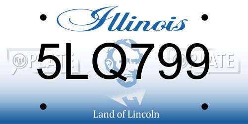 5LQ799 Illinois License Plate