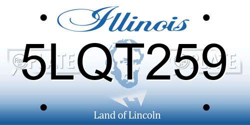 5LQT259 Illinois License Plate