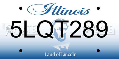 5LQT289 Illinois License Plate