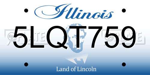 5LQT759 Illinois License Plate