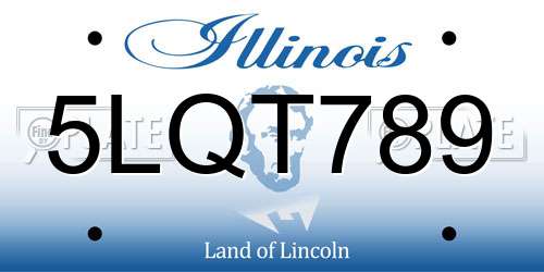 5LQT789 Illinois License Plate