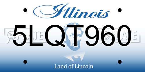 5LQT960 Illinois License Plate