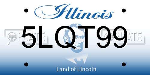 5LQT99 Illinois License Plate