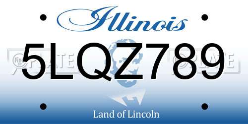 5LQZ789 Illinois License Plate