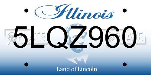 5LQZ960 Illinois License Plate