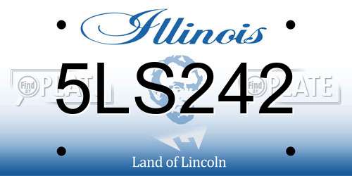 5LS242 Illinois License Plate