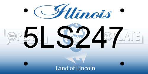 5LS247 Illinois License Plate