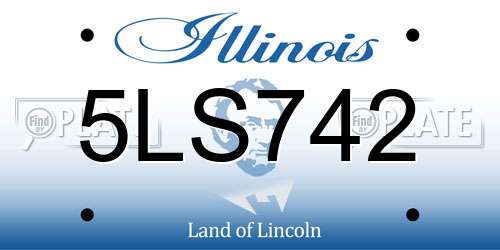 5LS742 Illinois License Plate