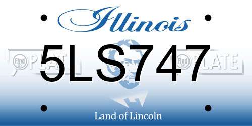 5LS747 Illinois License Plate