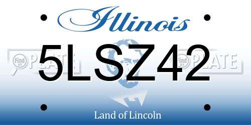 5LSZ42 Illinois License Plate