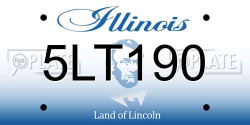 5LT190 Illinois License Plate