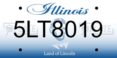 5LT8019 Illinois License Plate