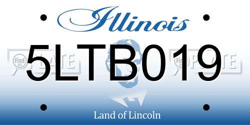 5LTB019 Illinois License Plate