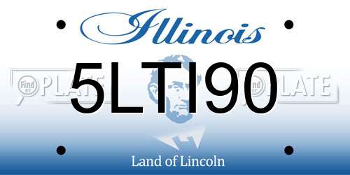 5LTI90 Illinois License Plate