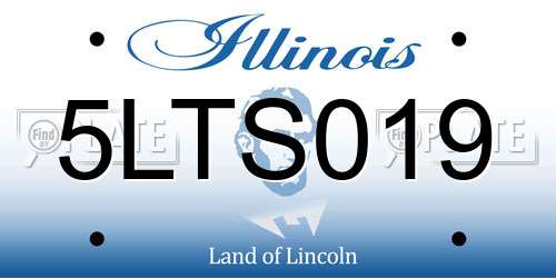 5LTS019 Illinois License Plate