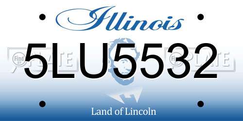 5LU5532 Illinois License Plate