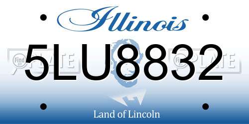 5LU8832 Illinois License Plate