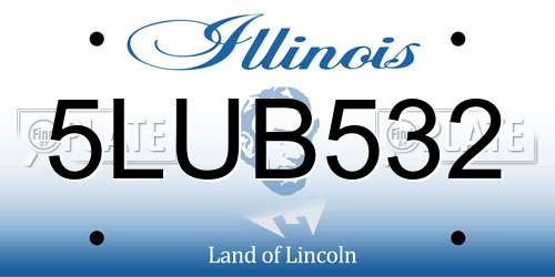 5LUB532 Illinois License Plate