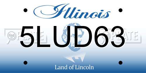 5LUD63 Illinois License Plate