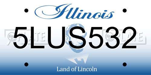 5LUS532 Illinois License Plate