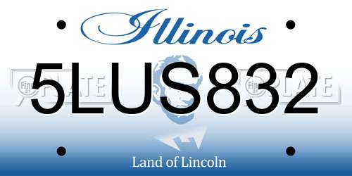 5LUS832 Illinois License Plate