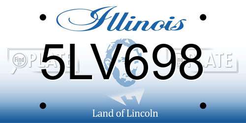 5LV698 Illinois License Plate