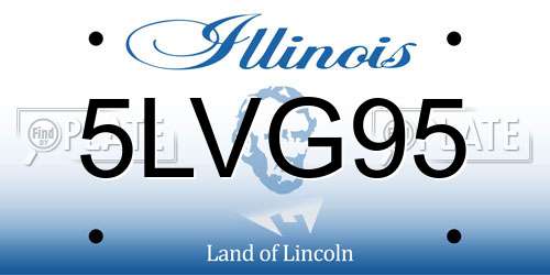 5LVG95 Illinois License Plate