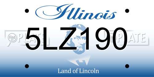 5LZ190 Illinois License Plate