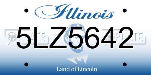 5LZ5642 Illinois License Plate