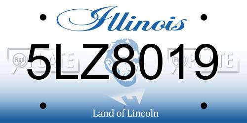 5LZ8019 Illinois License Plate