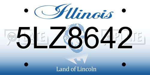 5LZ8642 Illinois License Plate