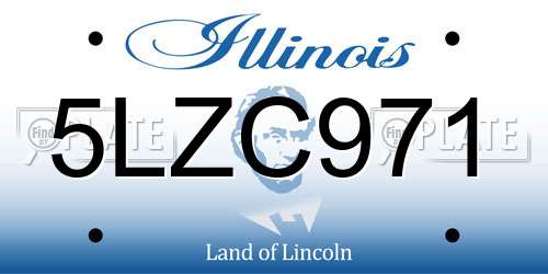 5LZC971 Illinois License Plate
