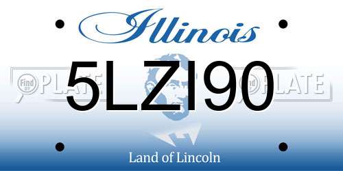 5LZI90 Illinois License Plate
