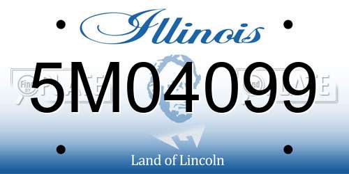 5M04099 Illinois License Plate