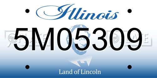 5M05309 Illinois License Plate