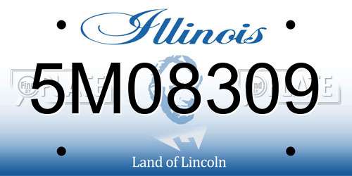 5M08309 Illinois License Plate