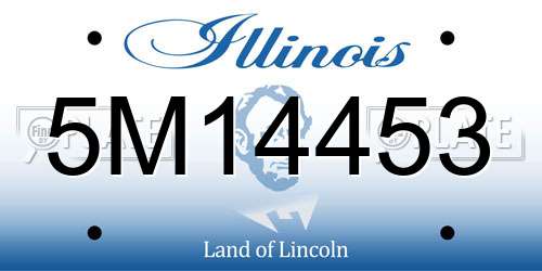5M14453 Illinois License Plate