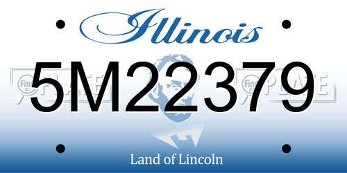 5M22379 Illinois License Plate