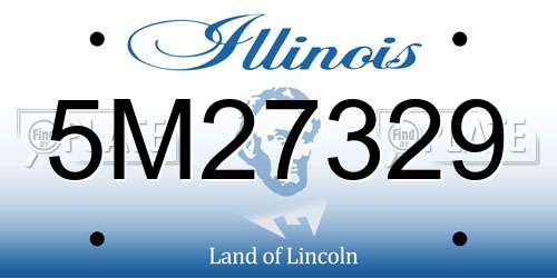 5M27329 Illinois License Plate