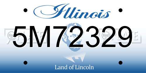 5M72329 Illinois License Plate
