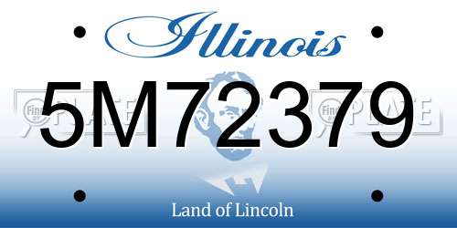 5M72379 Illinois License Plate