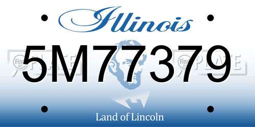 5M77379 Illinois License Plate