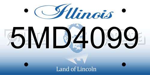 5MD4099 Illinois License Plate