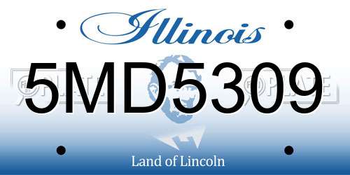 5MD5309 Illinois License Plate
