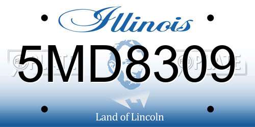 5MD8309 Illinois License Plate