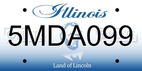 5MDA099 Illinois License Plate